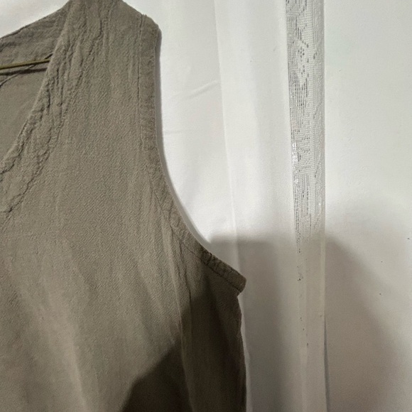 Oh My Gauze! Khaki Tank Top L/XL - delicious looking top of cotton - - Picture 9 of 10